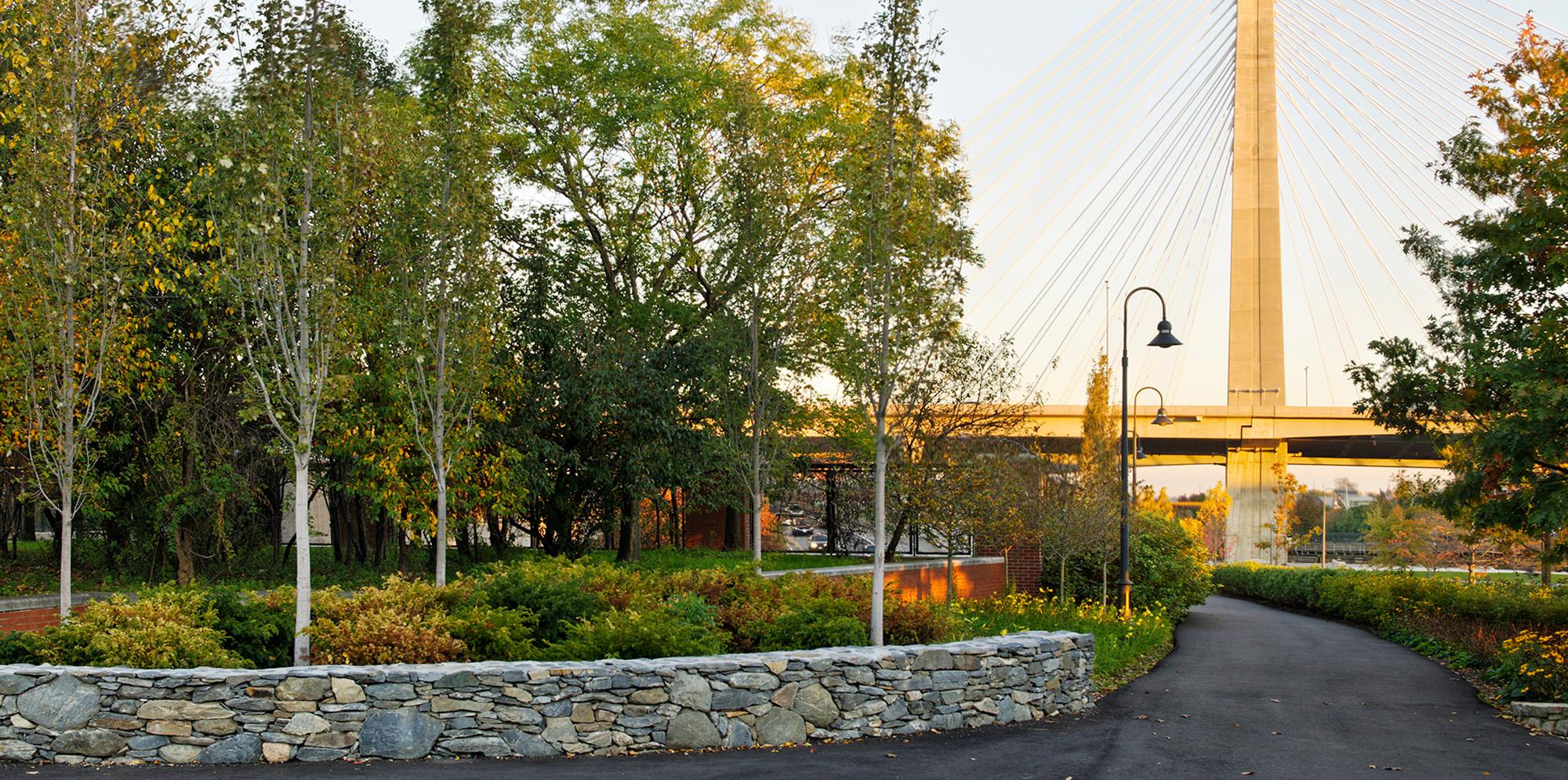 North Bank Bridge path