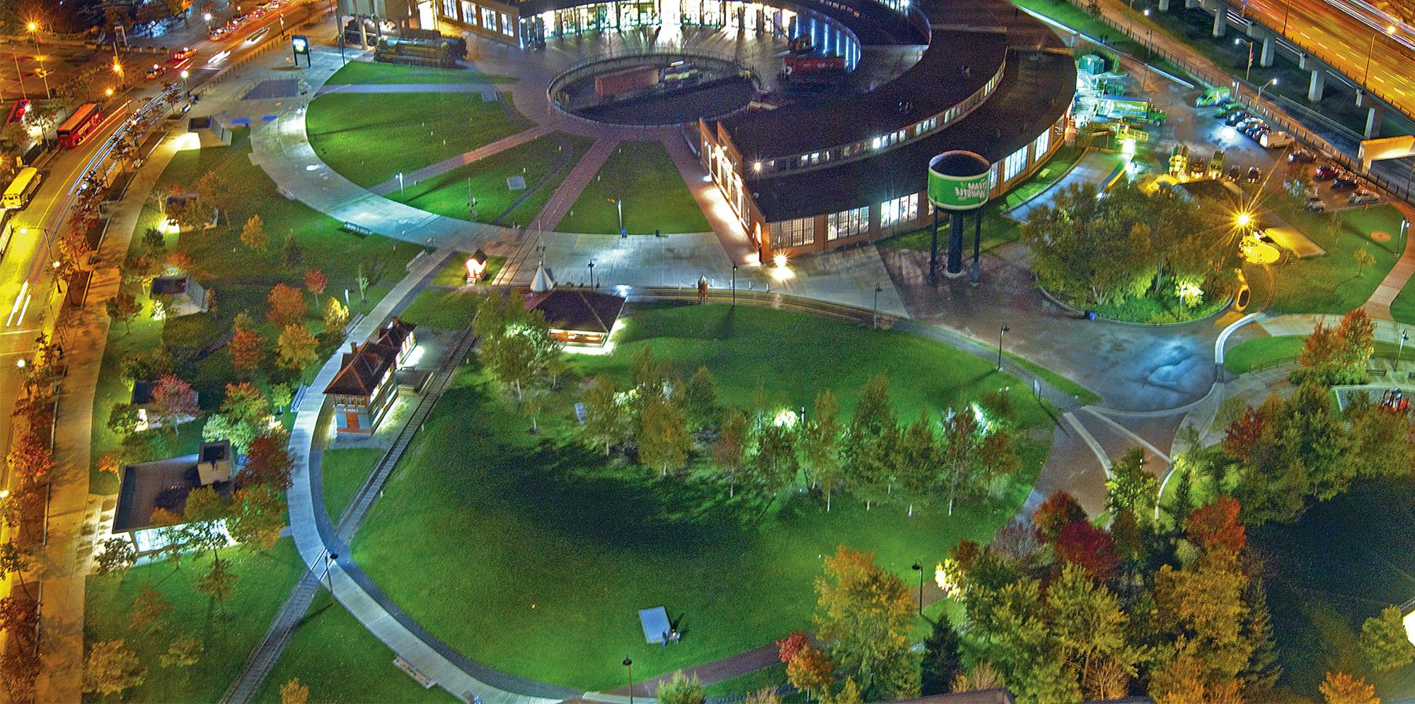 Roundhouse Park aerial view