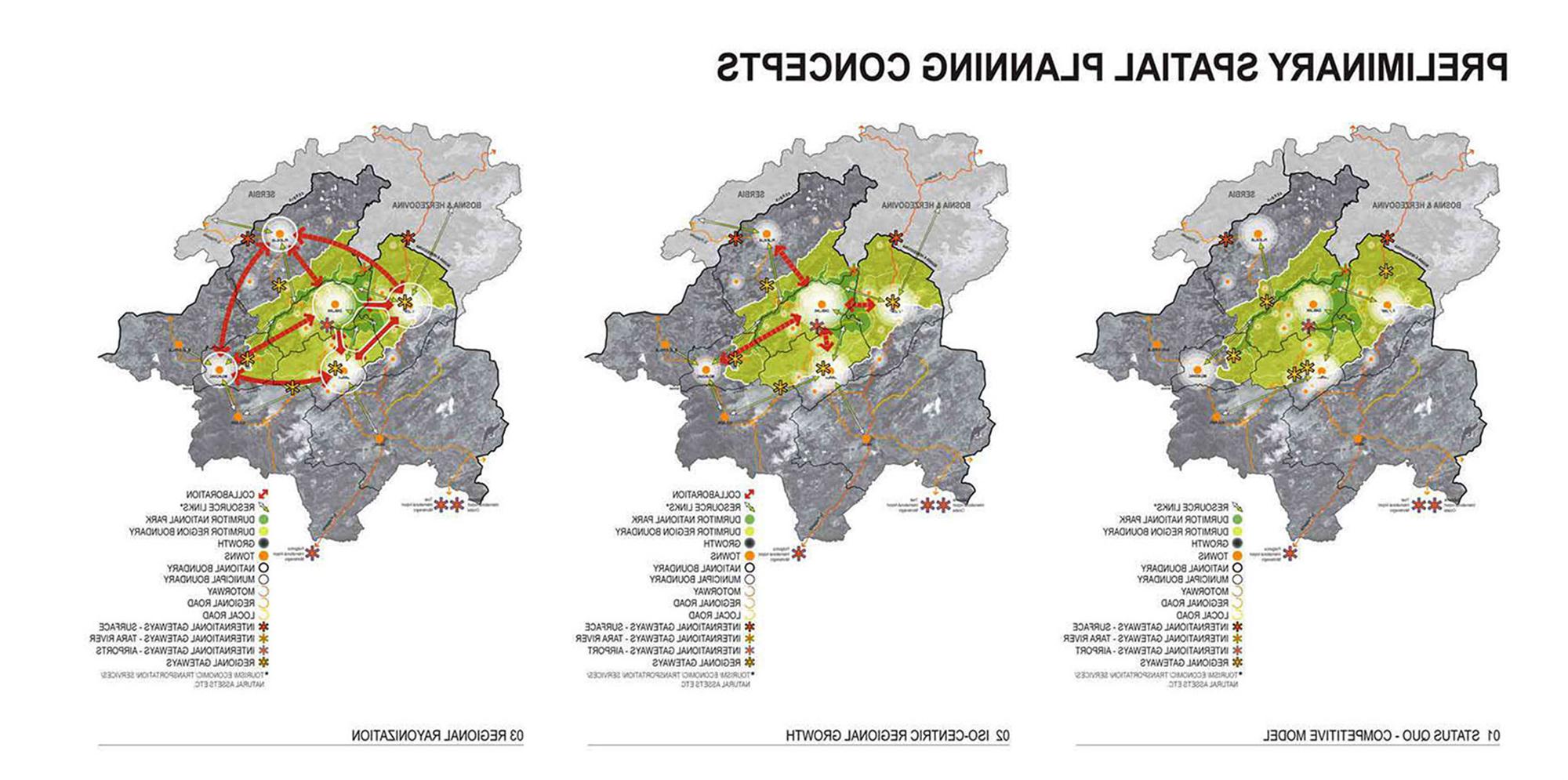 Preliminary spatial planning concepts. For full text, download project PDF below.