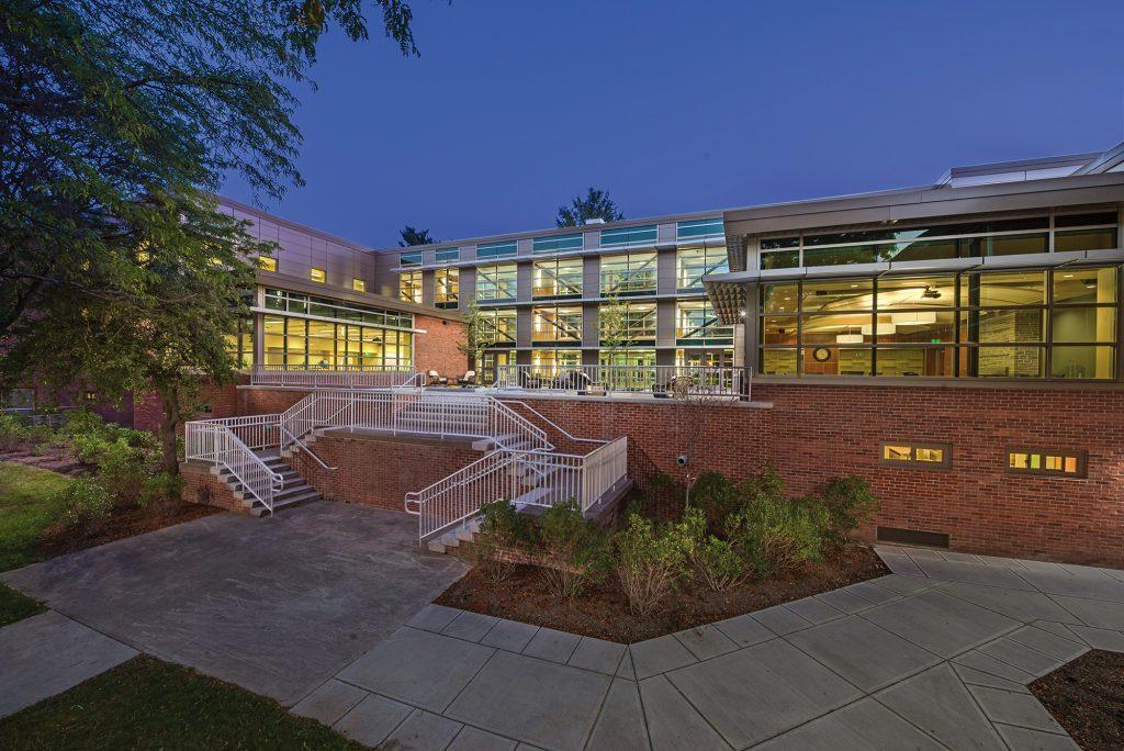 Binghamton University courtyard